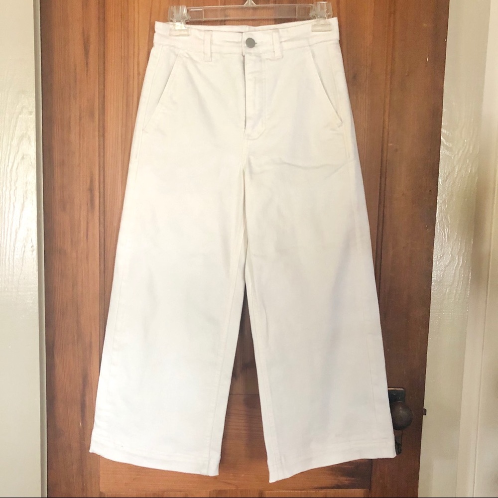 EVERLANE WIDE LEG CROP SIZE 4S BONE